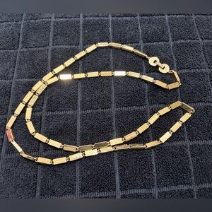 Monet Gold Rectangular Link Necklace